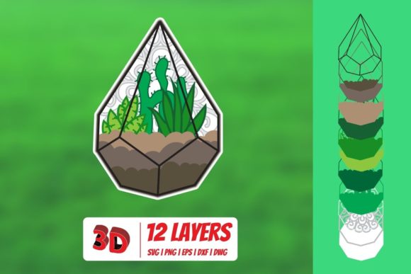 3D Florarium1 SVG: A Versatile Digital Asset for Layered Craft Projects