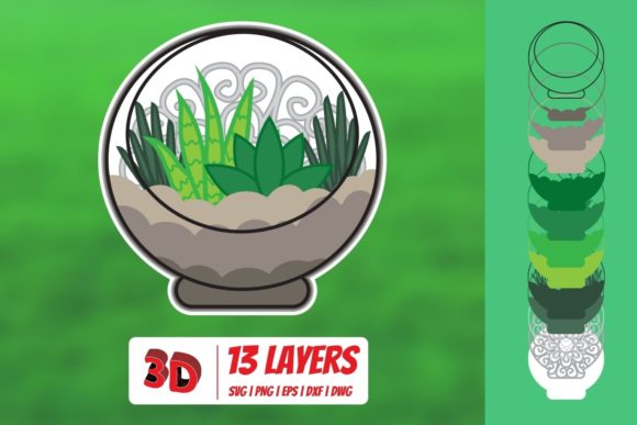3D Florarium5 SVG: A Detailed Look at the Digital Asset for Crafting Projects