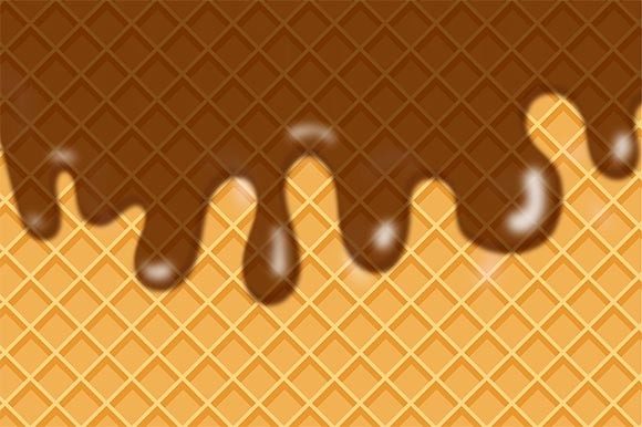 3D Waffle with Honey Paper Cutout