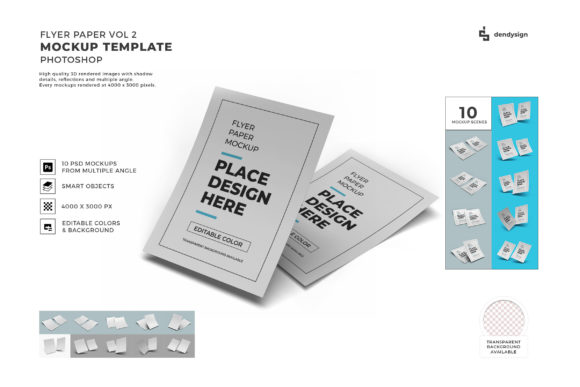 Elevate Your Design Workflow with the Flyer Paper 3D Mockup Template Bundle 2
