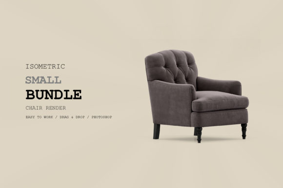 Isometric Armchair 3D Rendering Pack 145