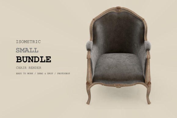 Isometric Armchair 3D Rendering Pack 43