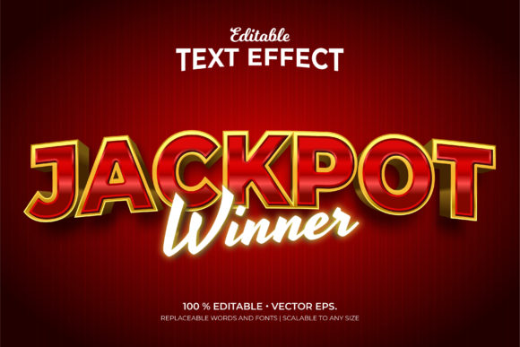 Jackpot Winner 3d Editable Text Effects