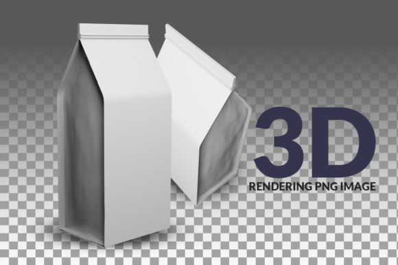 Organic Tea 3d Model Pouch Packet
