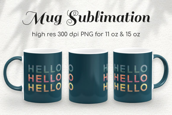Papercut 3D Hello Coffee Mug Sublimation