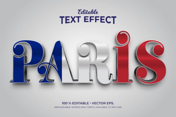 Paris 3D Editable Text Effects Templates