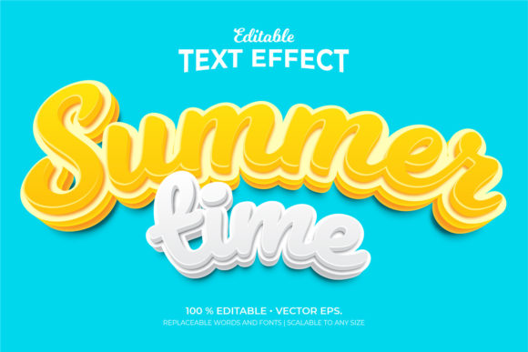 Summer Time 3d Editable Text Effects