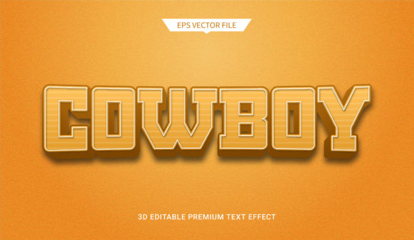 Vintage Styled Cowboy 3d Editable Text Effect